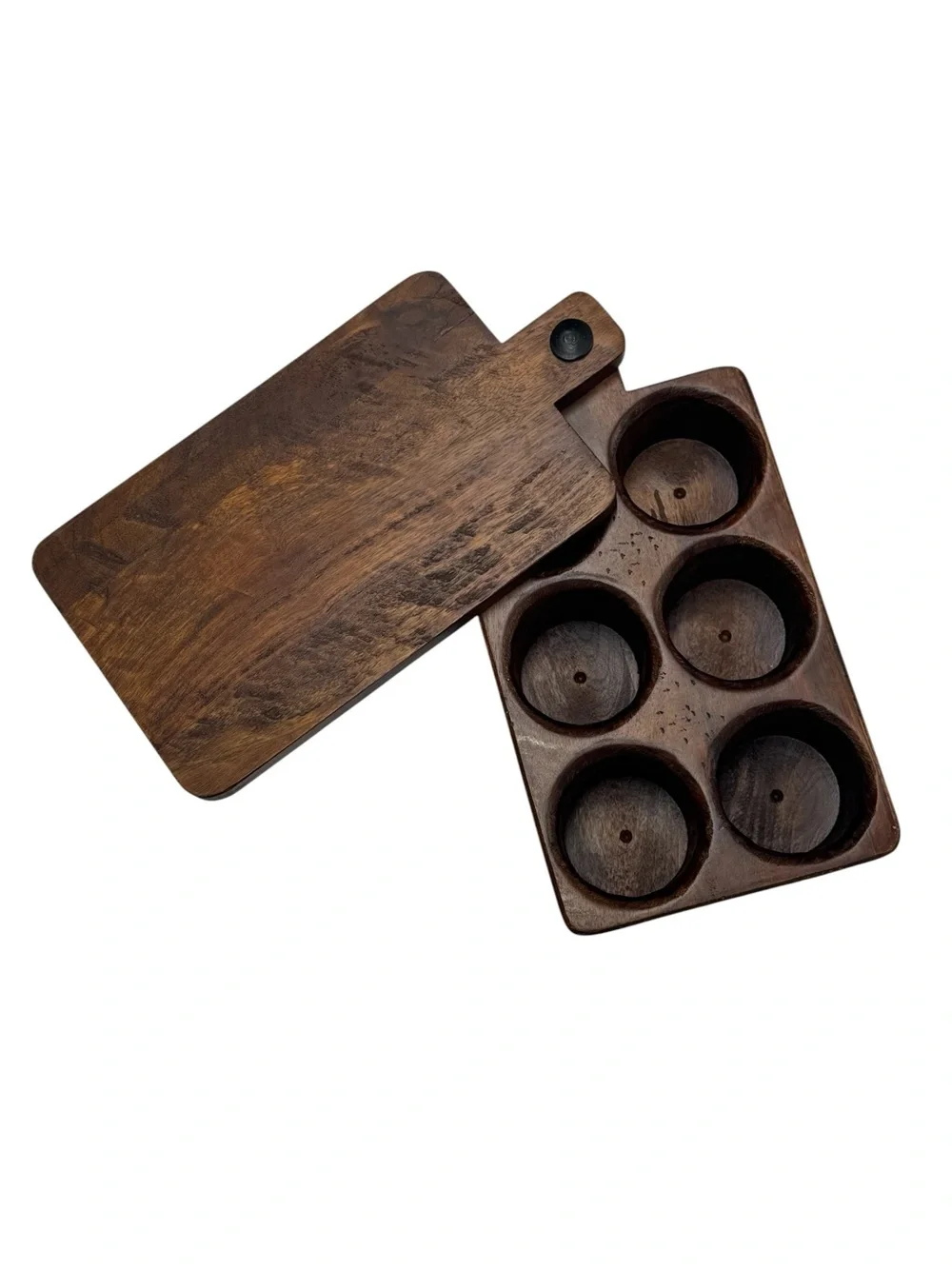 Vintage Williams Sonoma Rustic Heavy Wood Spice/Egg Box With Lid/Cutting Board